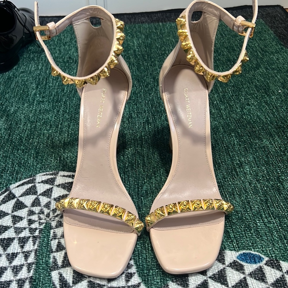 Stuart Weitzman Rose studded heels